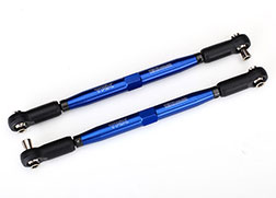 TRAXXAS 7748X Toe links X-Maxx TUBES blue-anodized, 7075-T6 aluminum, stronger than titanium 157mm (2) / rod ends, assembled with steel hollow balls (4)/ aluminum wrench, 10mm (1)
