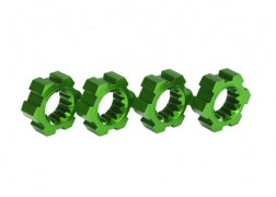 TRAXXAS 7756G Wheel hubs, hex, aluminum green-anodized (4) X-MAXX