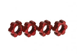 TRAXXAS 7756R Wheel Hubs Hex Aluminum Red-Anodized (4) X-Maxx