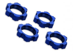 TRAXXAS 7758 Wheel Nuts Splined 17mm Serrated (4) Blue