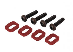 TRAXXAS 7759R Washers Motor Mount Aluminum Red-Anodized (4)
