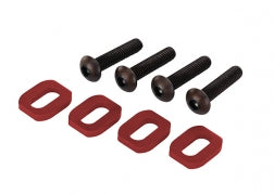TRAXXAS 7759R Washers Motor Mount Aluminum Red-Anodized (4)