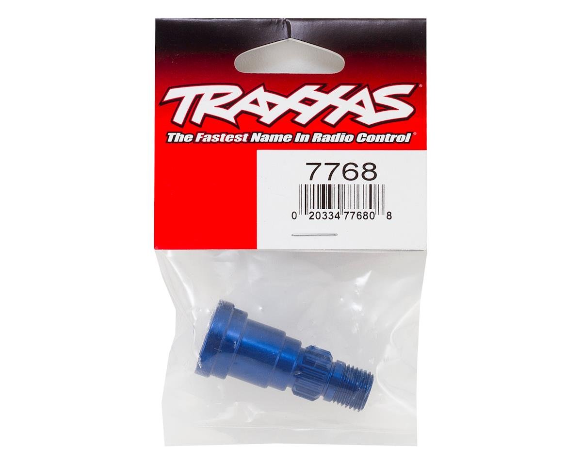 TRAXXAS 7768 Stub axle, aluminum (blue-anodized) (1) (for use only with #7750X driveshaft)