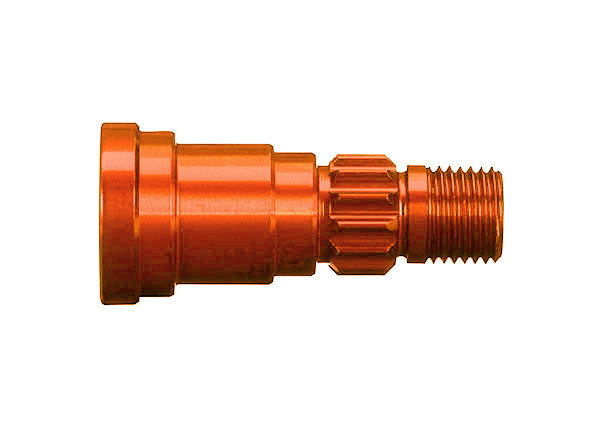 TRAXXAS 7768T Stub axle, aluminum (orange-anodized) (1) (for use only with #7750X driveshaft)