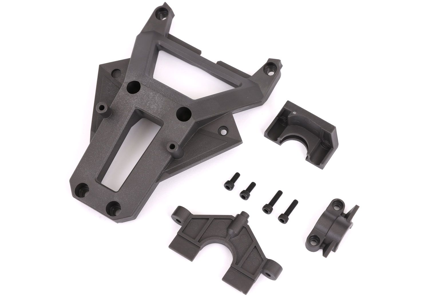 TRAXXAS 7820 Servo mount/ bulkhead cover/ chassis brace/ steering cover/ 3x12mm CS (2)/ 3x8mm CS (2)