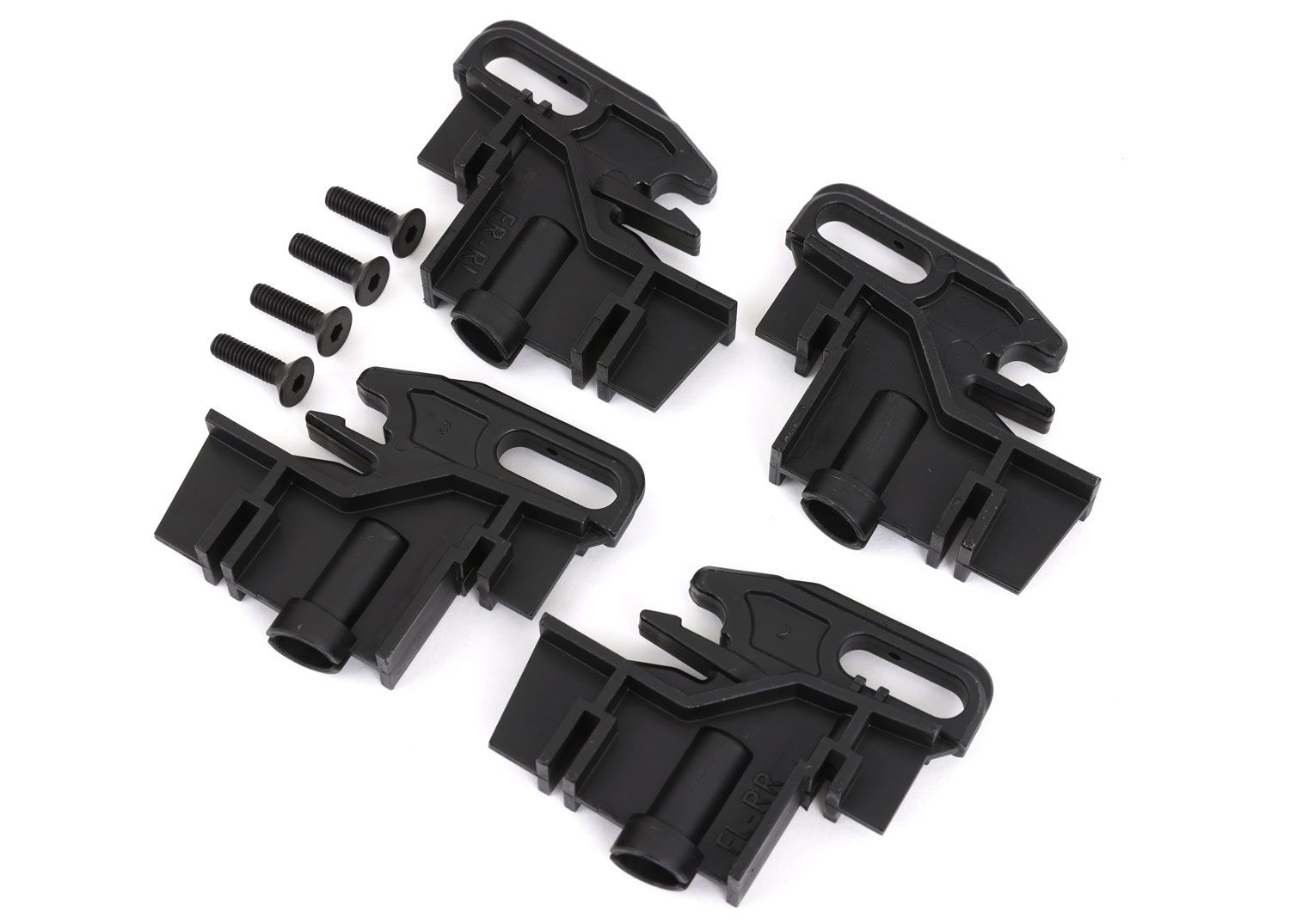 TRAXXAS 7833 Battery hold-down mounts, left (2)/ right (2)/ 4x15mm CCS (4)