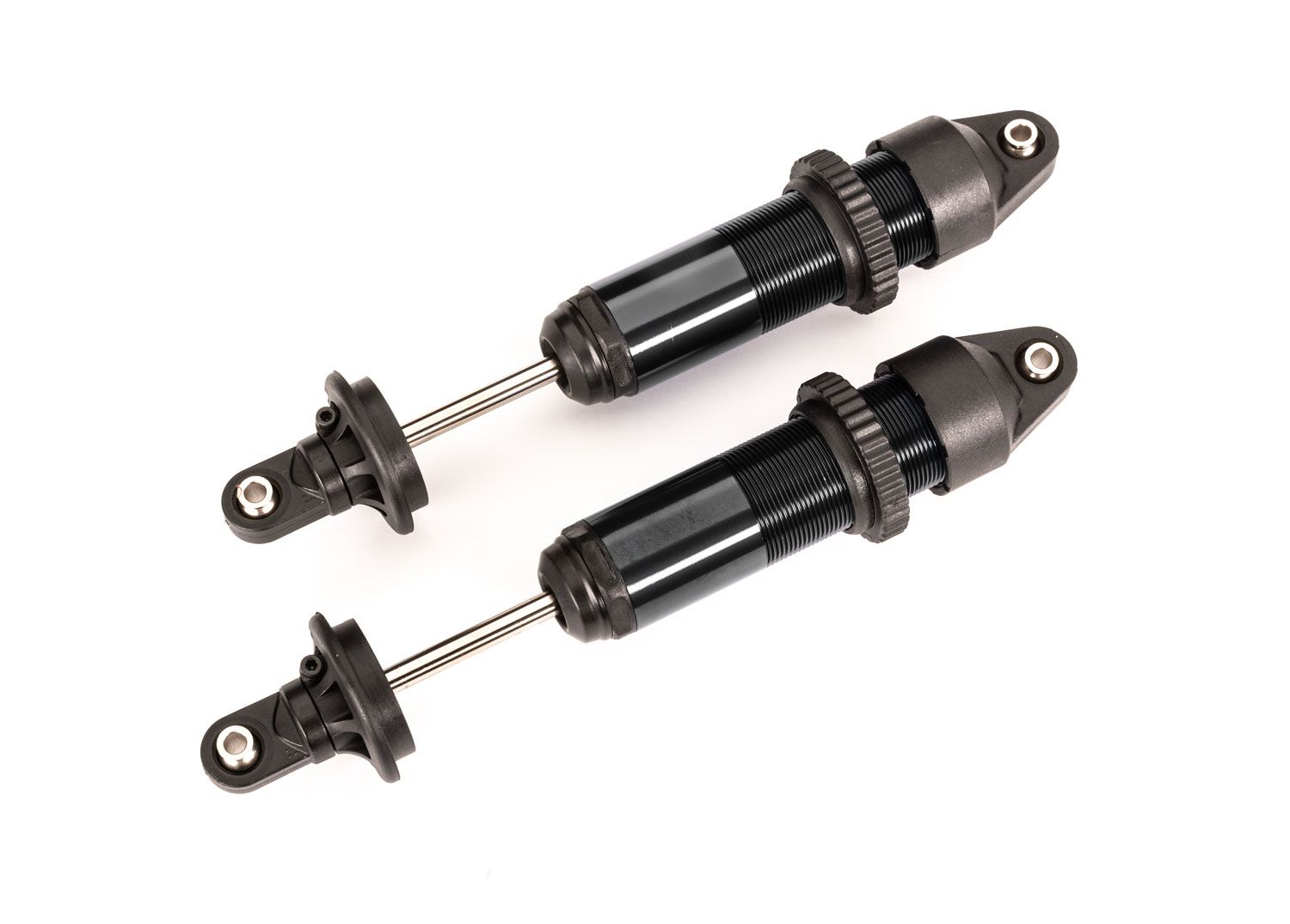 TRAXXAS 7861A Shocks, GTX, medium (aluminum, black-anodized) (fully assembled w/o springs) (2)