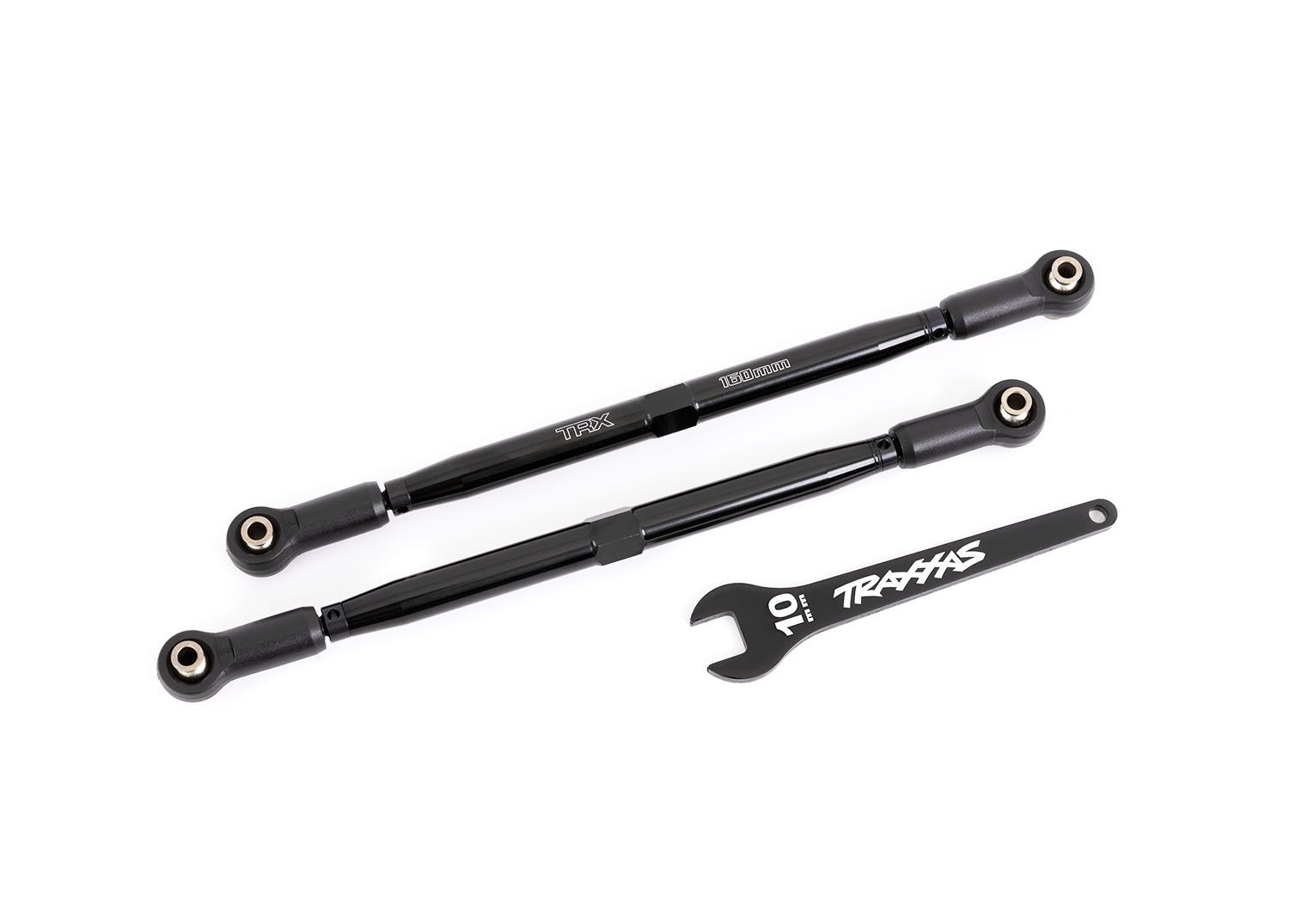 TRAXXAS 7897A Toe links, front (TUBES black-anodized, 7075-T6 aluminum, stronger than titanium) (2) (for use with #7895 X-Maxx® WideMaxx® suspension kit)