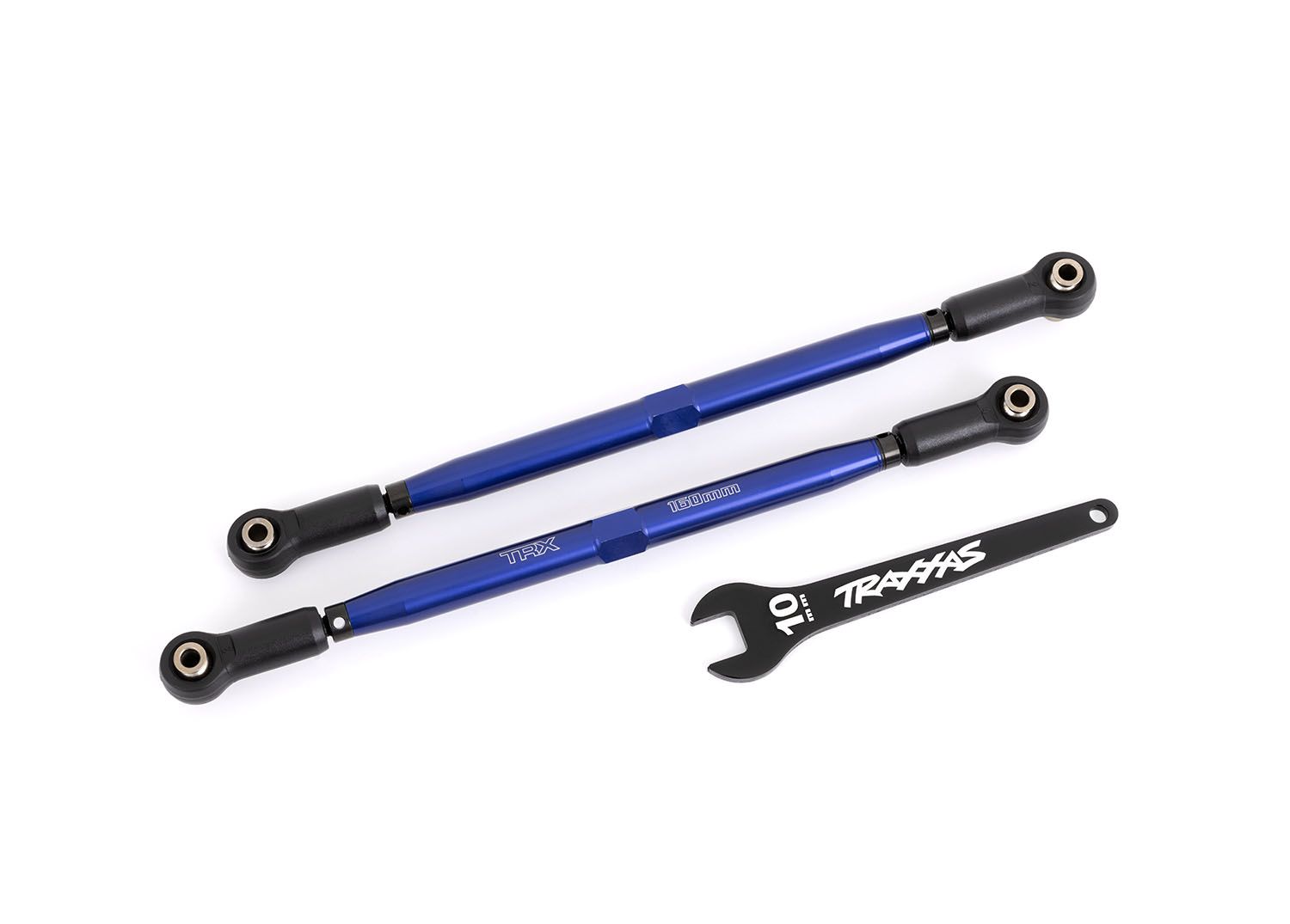 TRAXXAS 7897X Toe links, front (TUBES blue-anodized, 7075-T6 aluminum, stronger than titanium) (2) (for use with #7895X X-Maxx® WideMaxx® suspension kit)