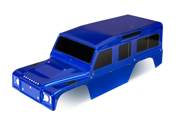 TRAXXAS 8011T Body, Land Rover® Defender®, blue painted/ decals
