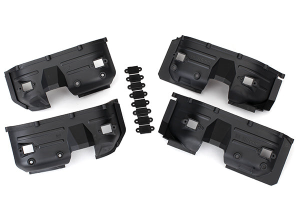 TRAXXAS 8018 TRX-4 Land Rover Defender Fenders, inner, front & rear (2 each)/ rock light covers (8)