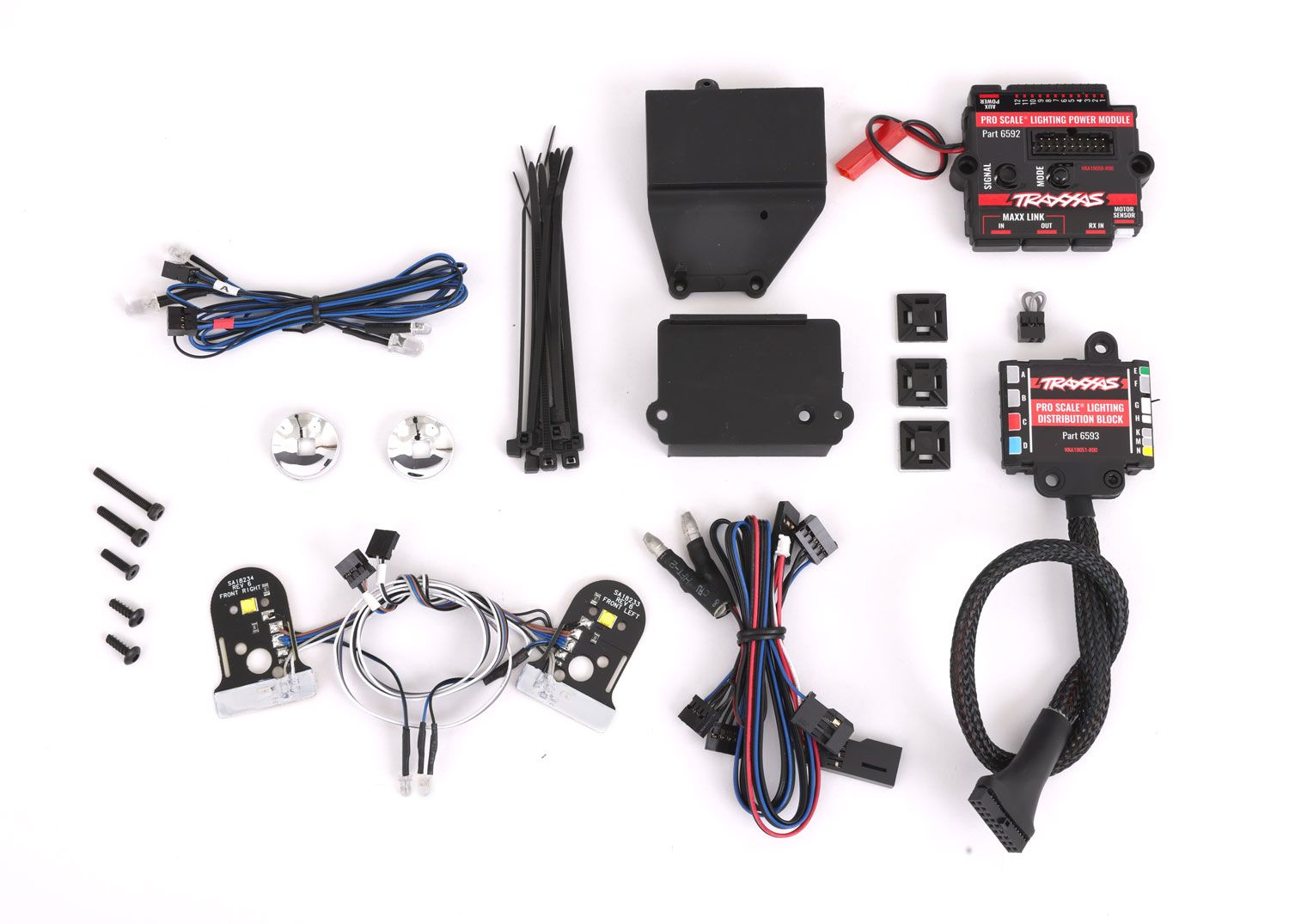 TRAXXAS 8038X Pro Scale® LED light set, TRX-4® Chevrolet Blazer or K10 Truck (1979), complete with power module (contains headlights, tail lights, side marker lights, & distribution block) (fits #8130 or 9212 bodies)