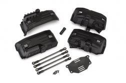 TRAXXAS 8058 Chassis conversion kit, TRX-4 long to short wheelbase includes rear upper &amp; lower suspension links, front & rear inner fenders, short female half shaft battery tray 3x8mm FCS (4)