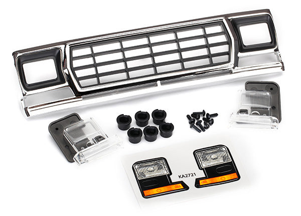 TRAXXAS 8070 TRX-4 Ford Bronco Front Grill/ grill retainers (3)/ headlight housing (2)/ lens (2) (fits #8010 body)