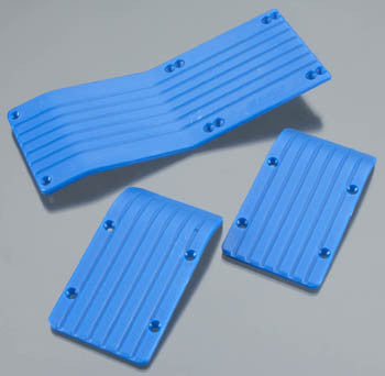 RPM 80775 Skid Plate Set T-Maxx/E-Maxx Blue (3)