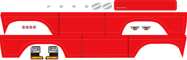 TRAXXAS 8078R Decal sheet, Bronco, red TRX-4 Ford Bronco