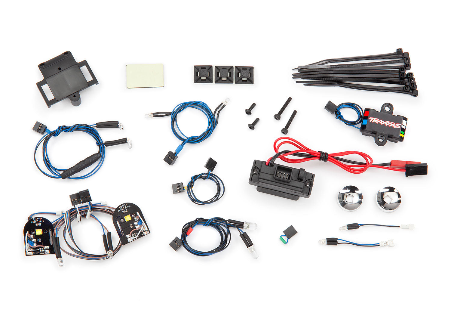 TRAXXAS 8090 LED Light Set Complete w/ Power Supply contains Headlights Tail Lights Side Marker Lights & Distribution Block Fits 9111 or 9112 Body