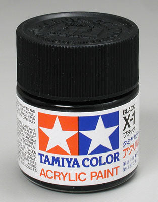 TAMIYA 81001 X-1 Acrylic Black 3/4 oz