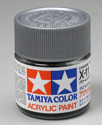 TAMIYA 81011 X-11 Acrylic Chrome Silver 3/4 oz
