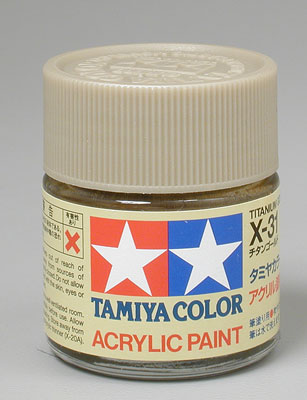 TAMIYA 81031 X-31 Acrylic X31 Titanium Gold 3/4 oz