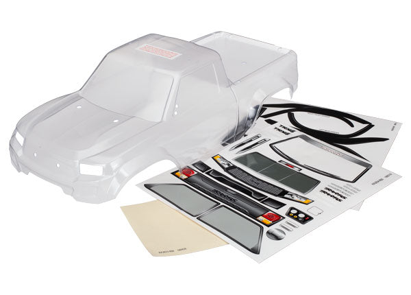 TRAXXAS 8111R Body, TRX-4® Sport (clear, trimmed, die-cut for LED light kit, requires painting)/ window masks/ decal sheet