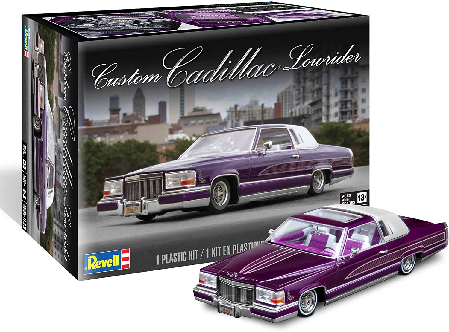 REVELL 85-4438 1/25 Custom Cadillac Lowrider Model Car Kit 110-Piece Skill Level 5 Purple