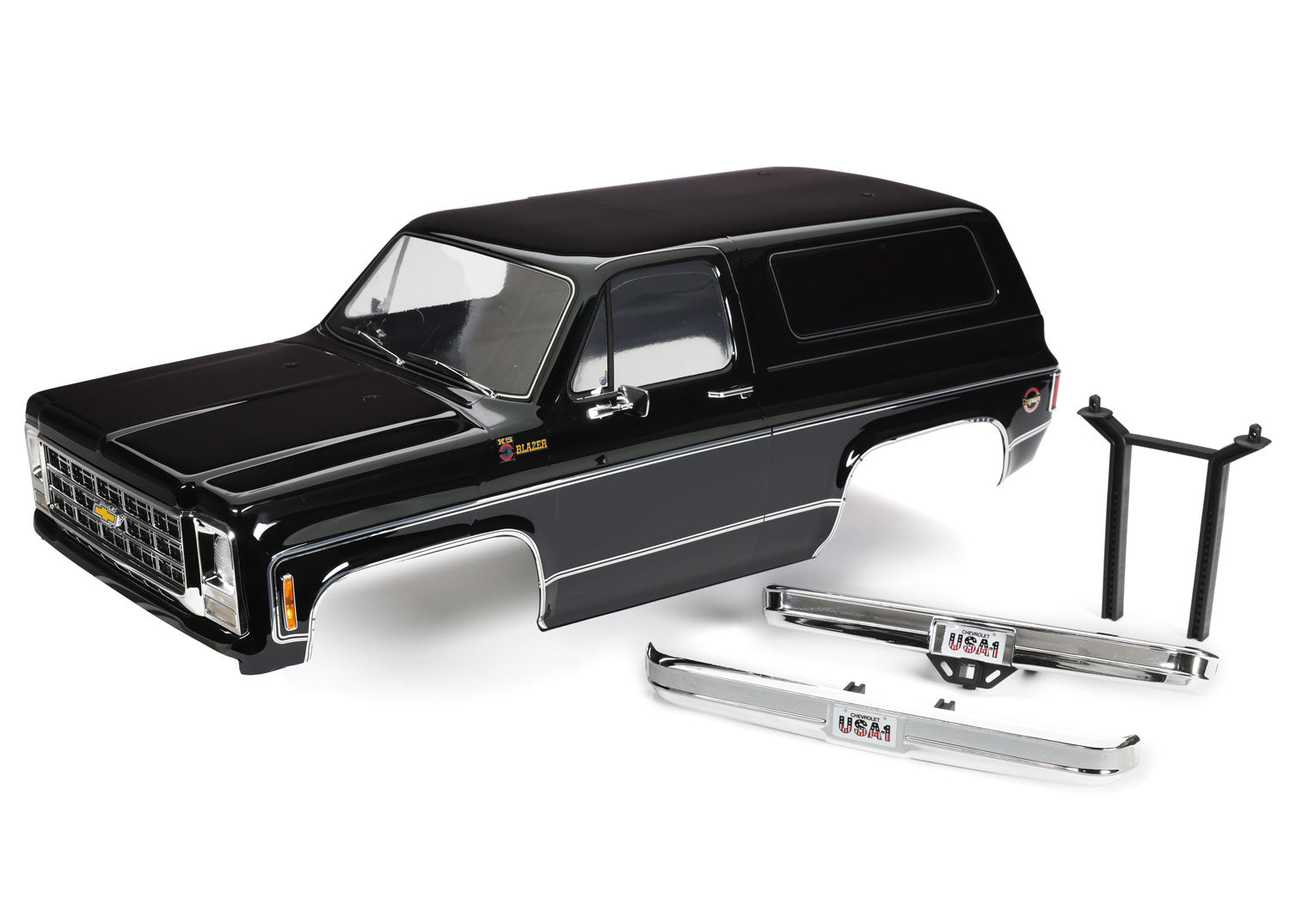 TRAXXAS 8130T Body, Chevrolet Blazer (1979), complete (black) (includes grille, side mirrors, door handles, windshield wipers, front & rear bumpers, decals)