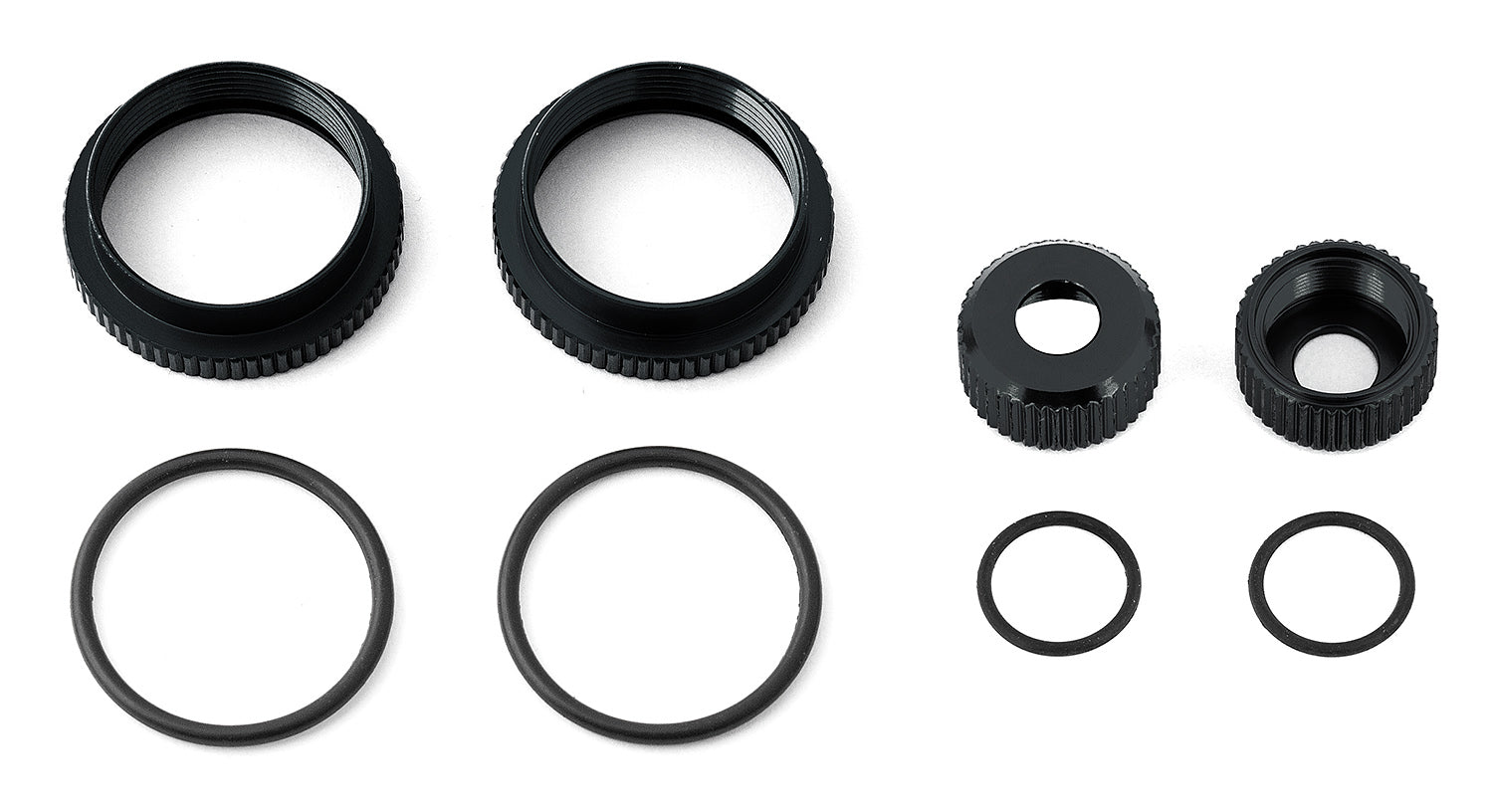 ASSOCIATED 81492 16mm Shock Collar and Seal Retainer Set, black