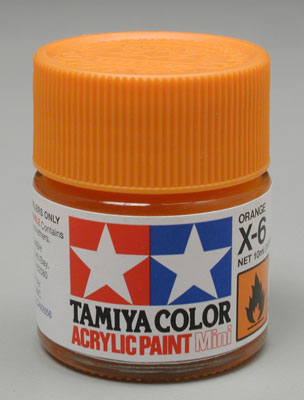 TAMIYA 81506 X-6 Acrylic Mini X6 Orange 1/3 oz