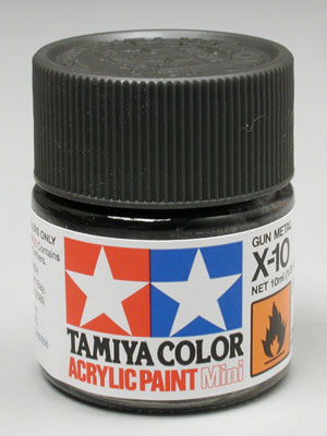 TAMIYA 81510 X-10 Acrylic Mini Gunmetal 1/3 oz