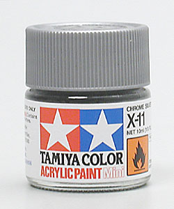 TAMIYA 81511 X-11 Acrylic Mini Chrome Silver 1/3 oz