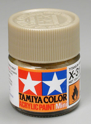 TAMIYA 81531 X-31 Acrylic Mini Titanium Gold 1/3 oz