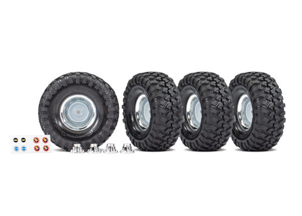 TRAXXAS 8166X Wheel and Tire Kit for TRX-4 with 1972 Chevy Blazer Body 1.9