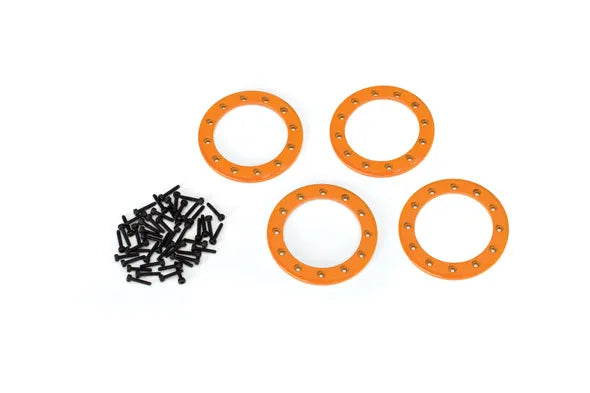 TRAXXAS 8169A Beadlock rings, orange (1.9") (aluminum) (4)/ 2x10 CS (48)