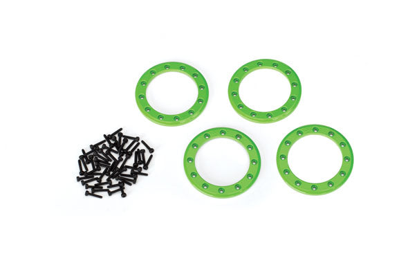 TRAXXAS 8169G Beadlock rings, green (1.9") (aluminum) (4)/ 2x10 CS (48)