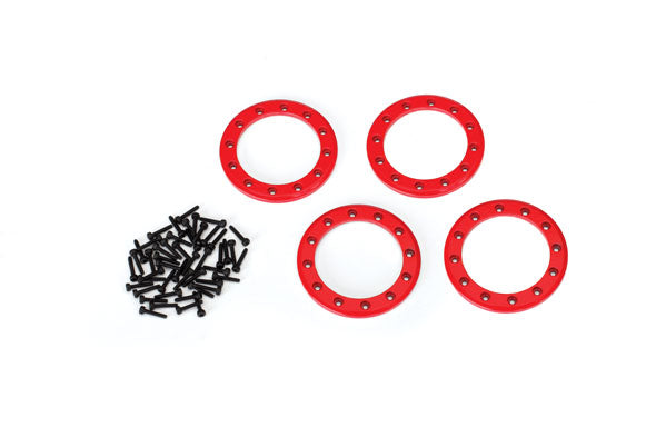 TRAXXAS 8169R Beadlock rings, red (1.9") (aluminum) (4)/ 2x10 CS (48)
