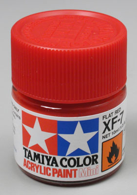 TAMIYA 81707 XF-7 Acrylic Mini Flat Red 1/3 oz