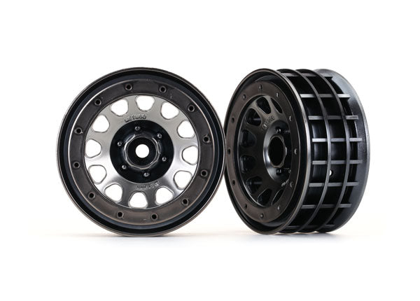 TRAXXAS 8171 Wheels, Method 105 2.2" (black chrome, beadlock) (beadlock rings sold separately)