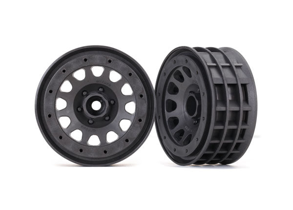 TRAXXAS 8171A Wheels, Method 105 2.2" (charcoal gray, beadlock) (beadlock rings sold separately)
