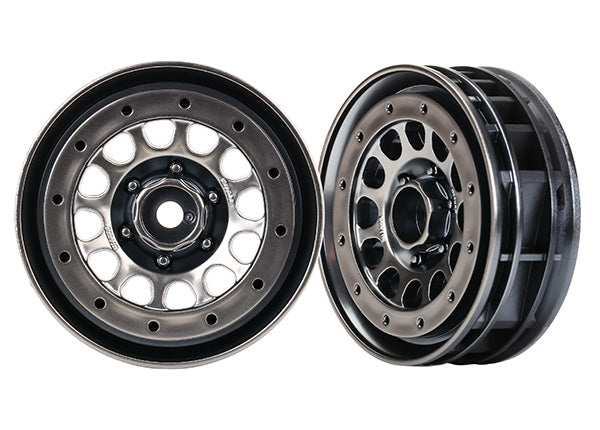 TRAXXAS 8173 Wheels Method 105 1.9 Black Chrome Beadlock