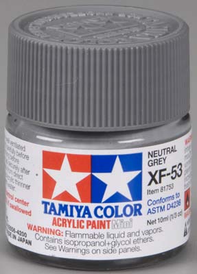 TAMIYA 81753 XF-53 Acrylic Mini Neutral Gray 1/3 oz