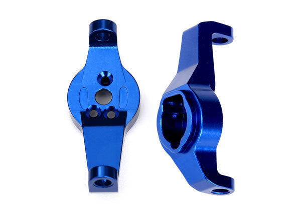 TRAXXAS 8232X Caster blocks 6061-T6 aluminum (blue-anodized)left and right