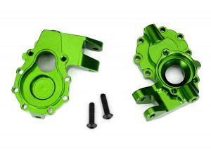 TRAXXAS 8252G Portal housings, inner (front), 6061-T6 aluminum (green-anodized) (2)/ 3x12 BCS (2)