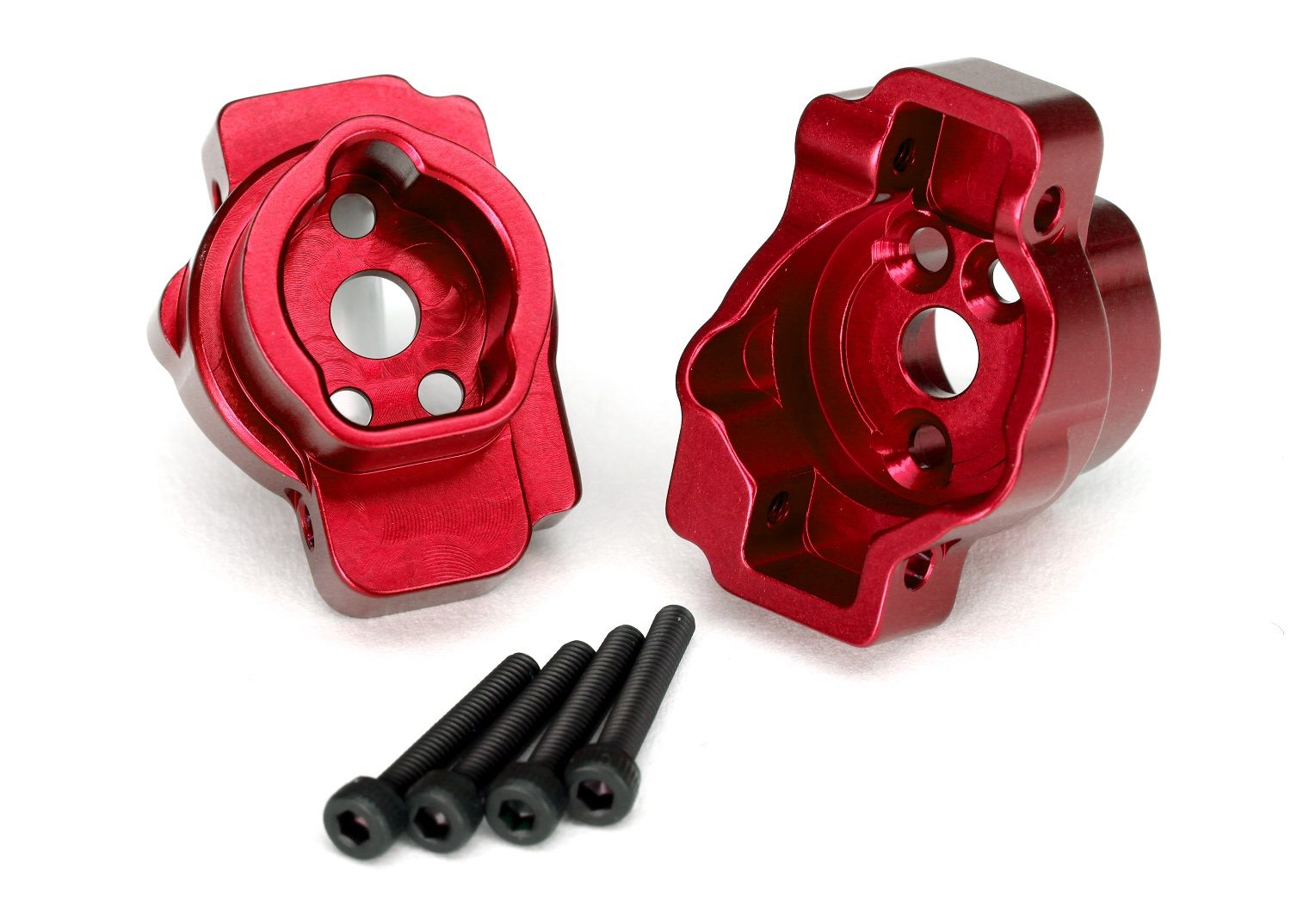 TRAXXAS 8256R Portal drive axle mount, rear, 6061-T6 aluminum (red-anodized) (left and right)/ 2.5x16 CS (4)