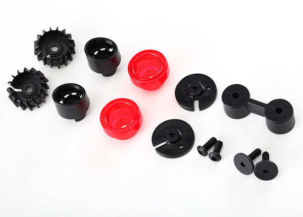 TRAXXAS 8314 Tail lights (2)/ tail light mounts (4)/ exhaust tip (2)/ exhaust tip mount (1)/ 3x10 flathead screws (2) 3x8 BCS (2)