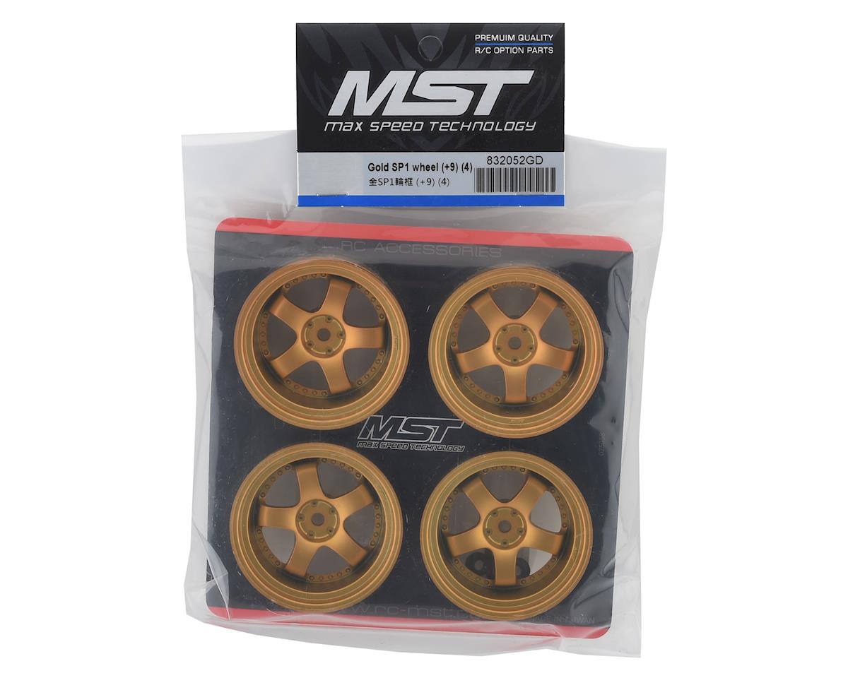 MST 832052GD SP1 Wheel Set Gold +9 Offset w/12mm Hex