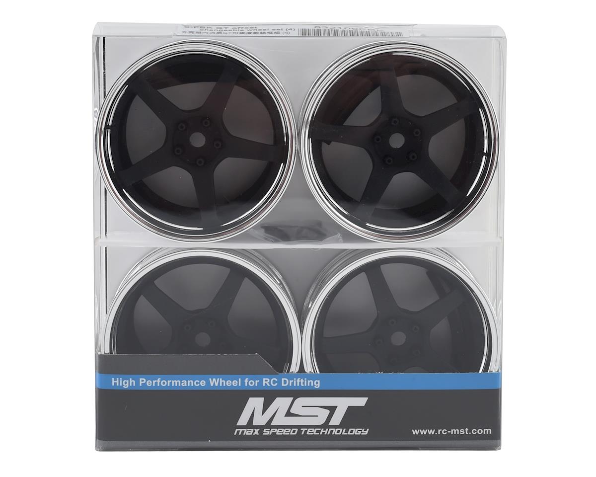 MST 832109FBK GT Wheel Set Chrome / Black Offset Changeable