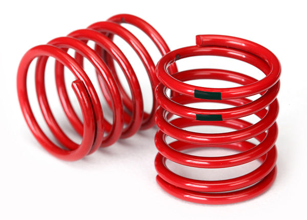 TRAXXAS 8364 Spring, Shock (red) (4.4 rate, black stripe) (2)