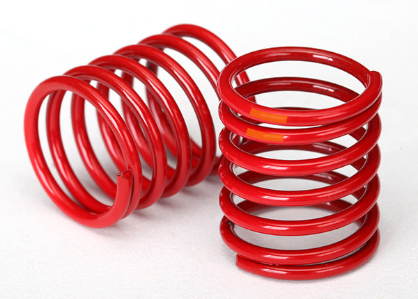 TRAXXAS 8365 Spring, Shock (red) (3,325 rate orange stripe) (2)