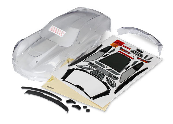 TRAXXAS 8386 Body, Chevrolet Corvette Z06 (clear, requires painting)